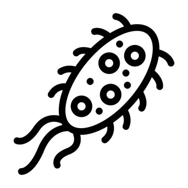 bakteri simgesi, vektör illüstrasyonu