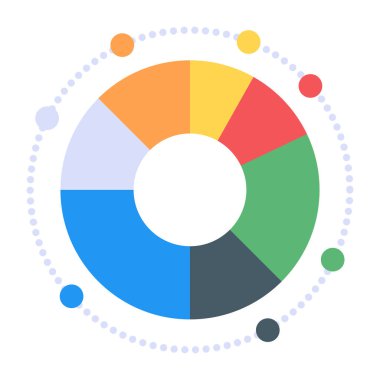 Pasta grafiği simgesinin vektör çizimi