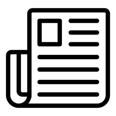 Gazete. Web simgesi basit illüstrasyon