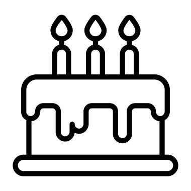 Kek. Web simgesi basit illüstrasyon