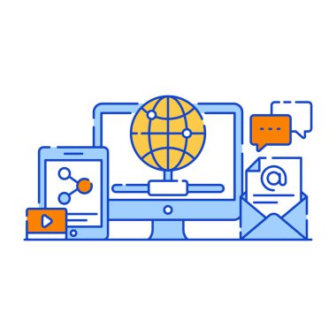 seo modern simgesinin vektör illüstrasyonu