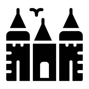 bina simgesi, vektör illüstrasyonu