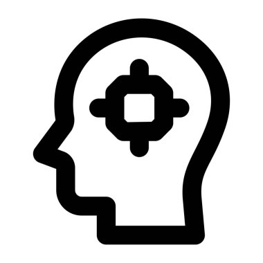 Beyin avatarı olan adam karakter vektör çizimi tasarımı