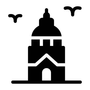 Şato. Web simgesi basit tasarım 