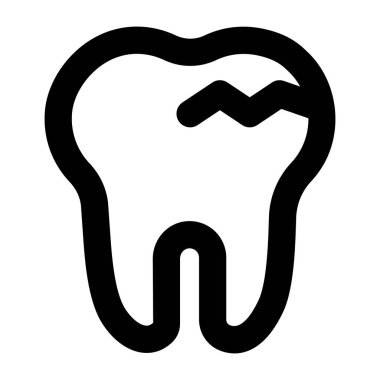 Diş. Web simgesi basit illüstrasyon