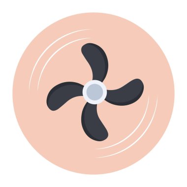 Hayran ikonu. Web tasarımı için pervane vektör simgelerinin düz çizimi