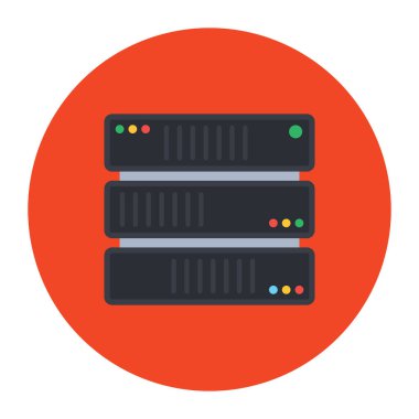 veri merkezi simgesi vektör illüstrasyonu