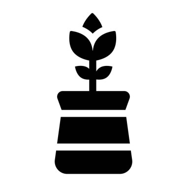 Bitki. Web simgesi basit illüstrasyon