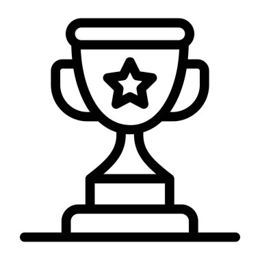 Kupa. Web simgesi basit illüstrasyon