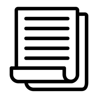 Gazete. Web simgesi basit illüstrasyon