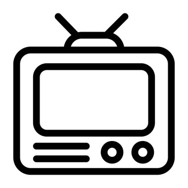 Televizyon. Web simgesi basit illüstrasyon