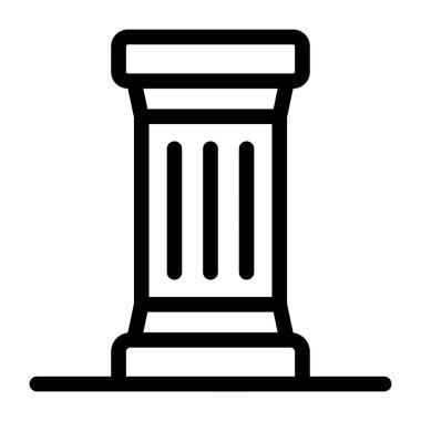 Web ve mobil uygulama tasarımınız için beyaz arkaplanda izole edilmiş sütun simgesi vektörü 