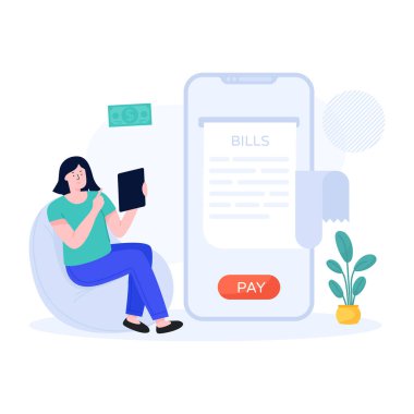 man with smartphone and tablet pc. vector illustration