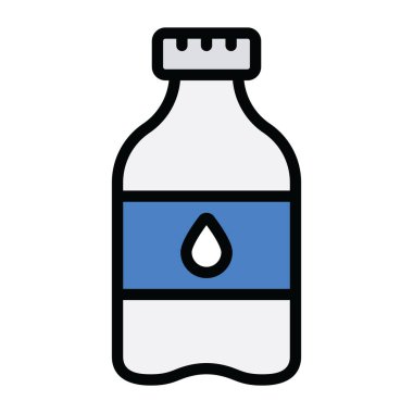 Su şişesi. Basit resimleme
