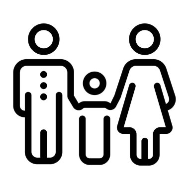Aile simgesi, vektör illüstrasyonu