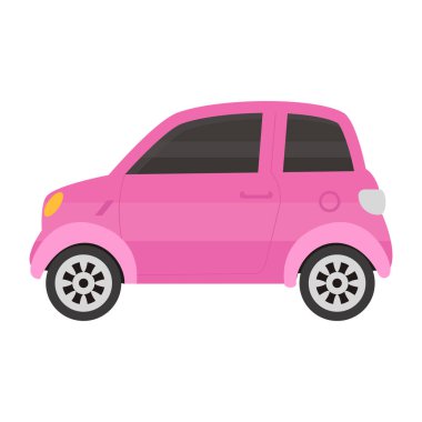 Araba ikonu. beyaz arkaplanda izole edilmiş sedan vektör sembolünün düz çizimi