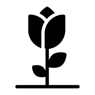 Çiçek. Web simgesi basit illüstrasyon