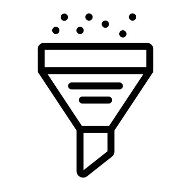 Eşsiz, ağ, huni, optimizasyon, katı kabartma simgesi.