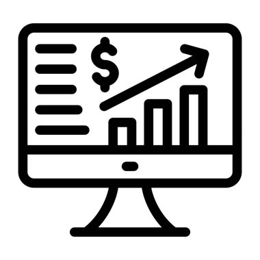 Analizler. Web simgesi basit illüstrasyon