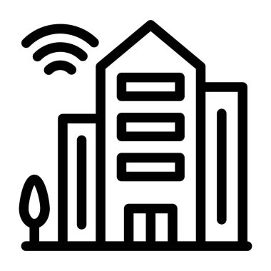 Bina. Web simgesi basit illüstrasyon 