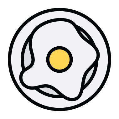 Yumurta. Web simgesi basit illüstrasyon