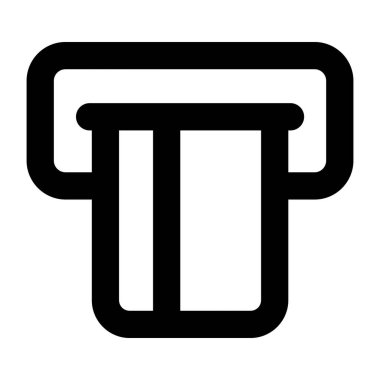 ATM 'de. Web simgesi basit illüstrasyon