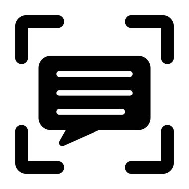 Konuş. Web simgesi basit illüstrasyon