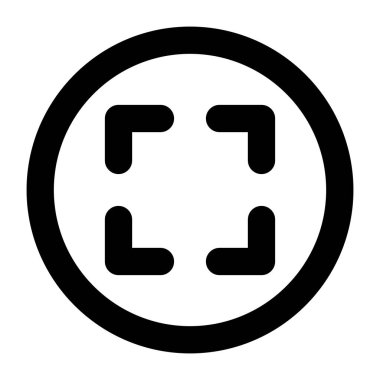 Odaklan. Web simgesi basit illüstrasyon