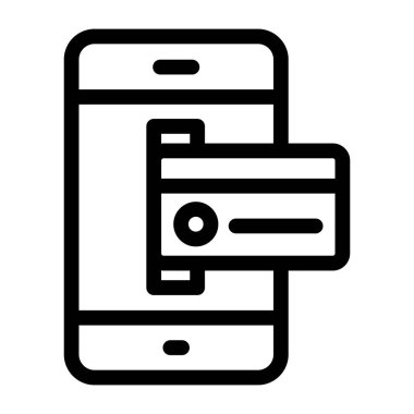 Kredi kartıyla cep telefonu. Basit tasarım