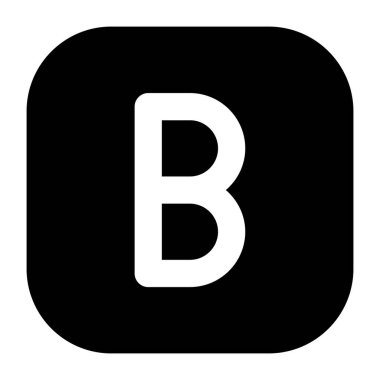 b harfi simgesi, vektör illüstrasyonu