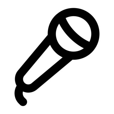 Mikrofon. Web simgesi basit tasarım