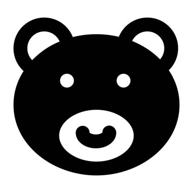 Ayı. Web simgesi basit illüstrasyon