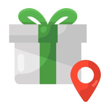 Hediye. Web simgesi basit tasarım