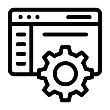 seo ve optimizasyon çizgisi vektör simgesi.