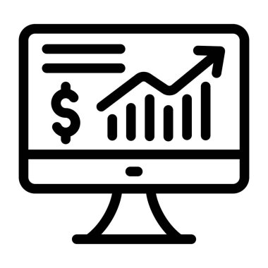 Analizler. Web simgesi basit illüstrasyon