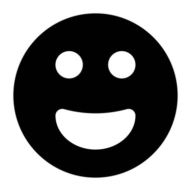 Gülümse. Web simgesi basit illüstrasyon