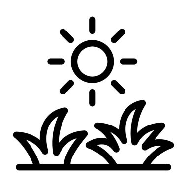 Güneş. Web simgesi basit illüstrasyon