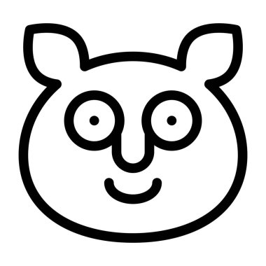 Baykuş. Web simgesi basit illüstrasyon