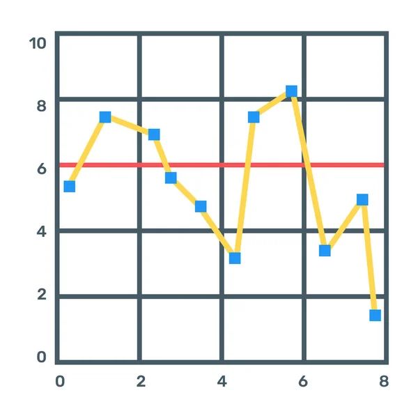 도표와 성장의 그래프 — 스톡 벡터