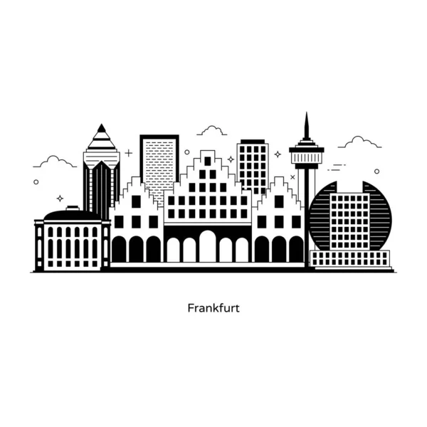 Vektor Illustration Der Berühmten Skyline — Stockvektor