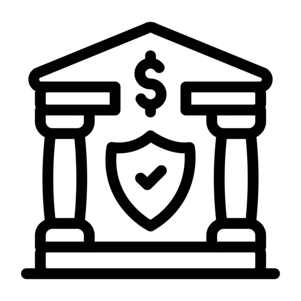 Векторна Іконка Фінансової Банківської Лінії — стоковий вектор