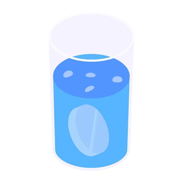 Water Glass Web Icon Simple Design — Stock Vector