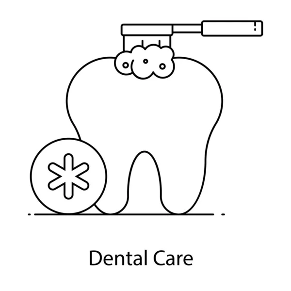 Δόντι Οδοντιατρική Βούρτσα Διανυσματική Απεικόνιση — Διανυσματικό Αρχείο