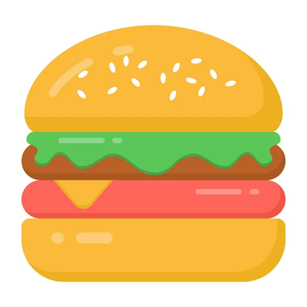 Hamburger Web Icon Simple Illustration — Stock Vector