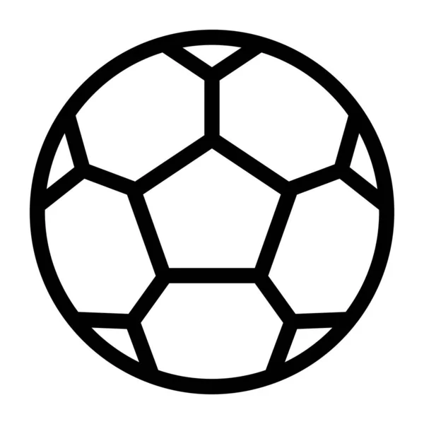 Fútbol Icono Web Ilustración Simple — Vector de stock