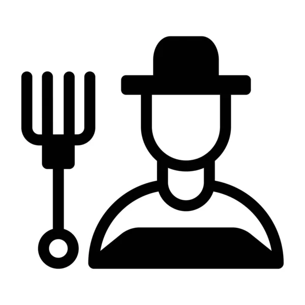 Landwirt Icon Vektor Illustration — Stockvektor