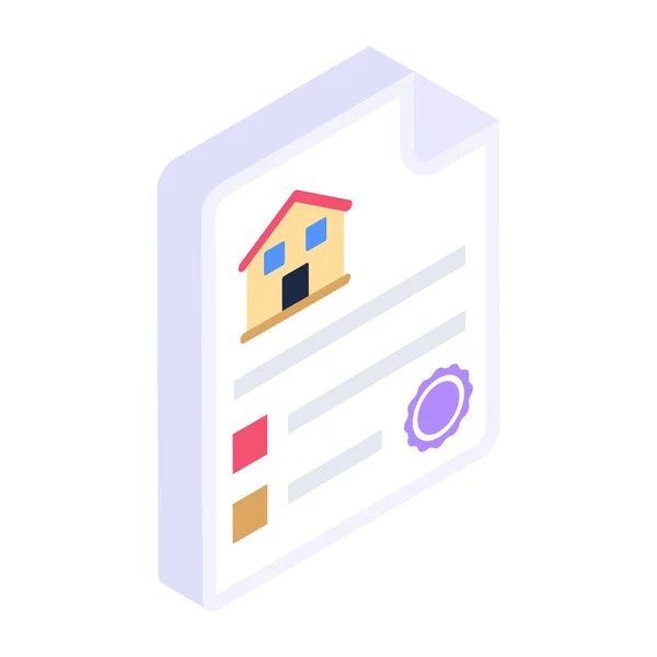 House Icon Isometric Home Vector Symbol Web Design Isolated White — Stock Vector