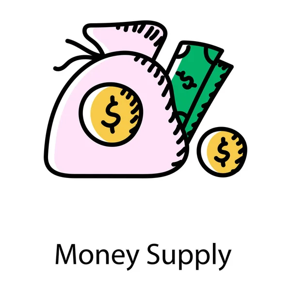 Money Bag Icon Vector Illustration Design — Stock Vector