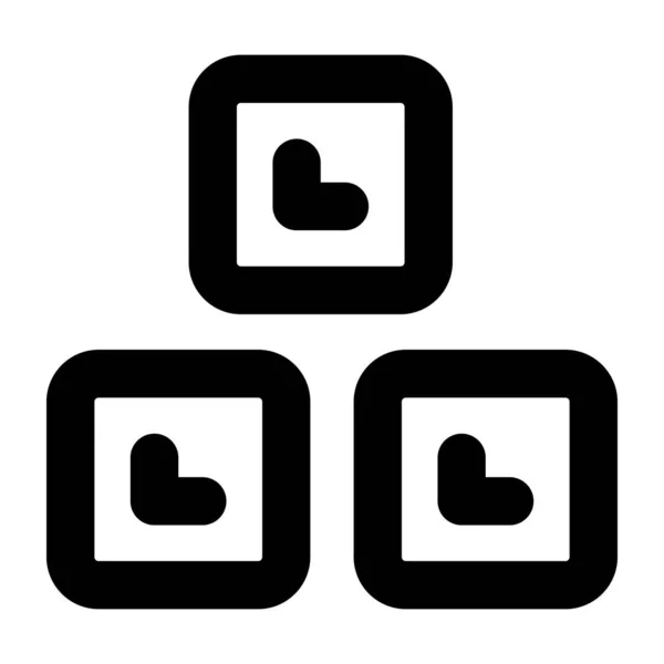 Cubi Web Icon Design Semplice — Vettoriale Stock
