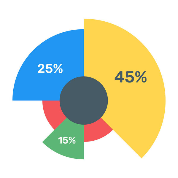 vector illustration of pie chart